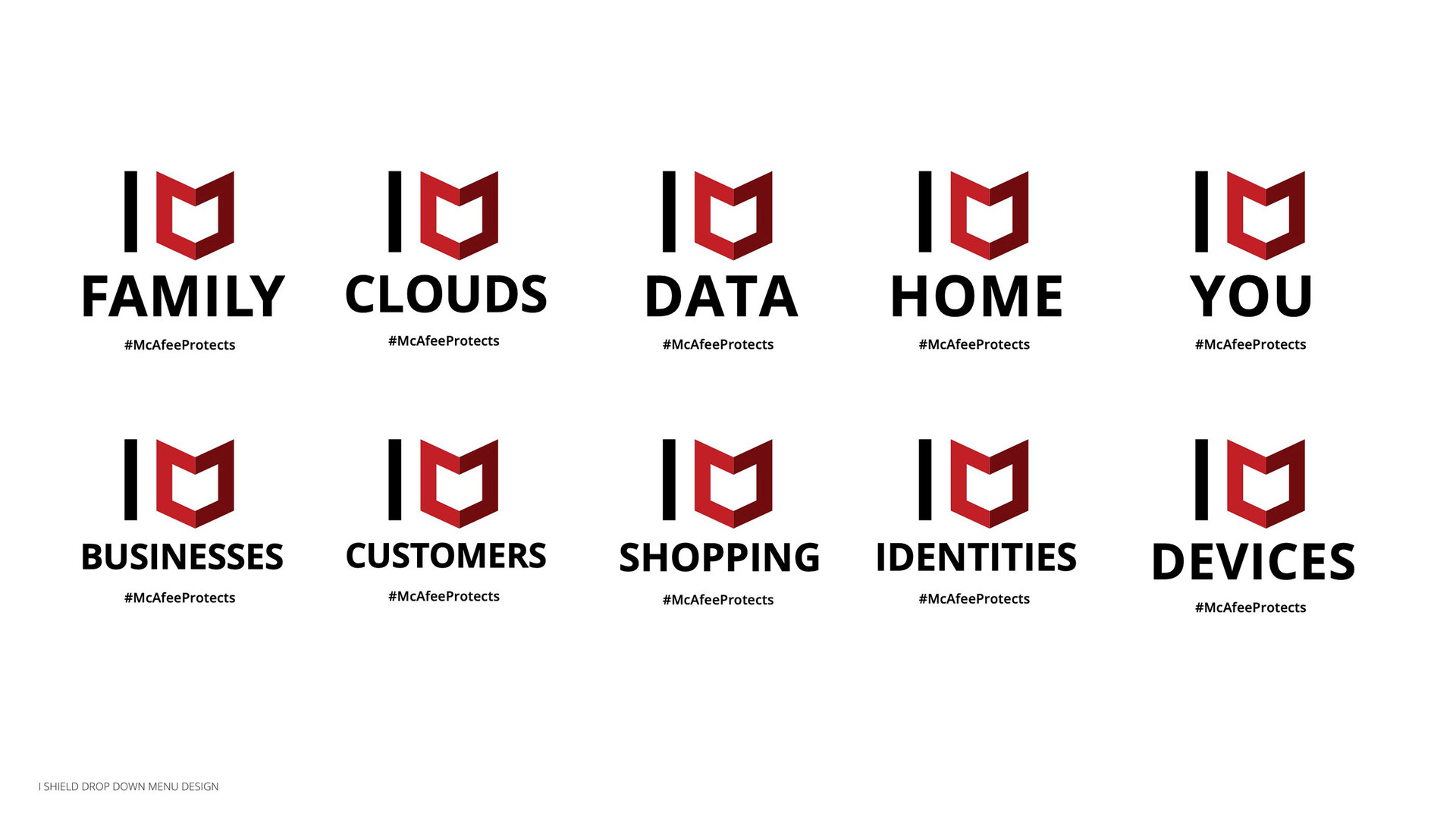 McAfee Protects / shield and message system